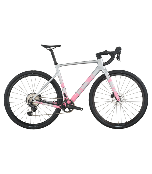 Vélo Gravel Scott Addict Gravel 30 2026 Gris Carbone